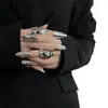 2022ss Metal Nail Set Anello Faraone Ins Indossare Armatura Nicchia Nail Art Hip-Hop Moda All-Fiammifero Accessori per gioielli Donna