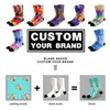 Chaussettes en coton personnalisées, vente en gros, personnalisées, imprimées en 3D, longues, DIY, votre visage d'animal de compagnie, cadeaux de fête unisexes, 220707