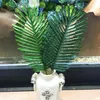 Decorative Flowers & Wreaths Artificial Plants Palm Tree Leaves DIY Floral Arrangement Accessory Tropical Home Wedding Decor Green Leaf Bran