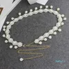 Cinture di moda elegante gancio di perline 1 pezzi cintura di metallo decorativo perle donne sottili cinture per cintura a catena in vita