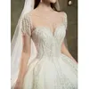 2022 فساتين الزفاف كرات العروس الفرسان الفرنسية الحد الأدنى من الزفاف فستان Vestido de Noiva