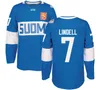 SjSj98 Maillot de l'équipe de Finlande de la Coupe du monde de hockey 2016 2 Jyrki Jokipakka 3 Olli Maatta 7 Esa Lindell 9 Maillots de hockey personnalisés Mikko Koivu