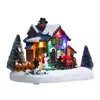 Decorações de natal Snow House Led Led Satue estátua Papai Noel Snowman Snowman Train Village Decoration GiftChristmas DecorationsChrist