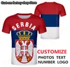 SERBIE république t-shirt bricolage gratuit sur mesure nom numéro srbija SRB t-shirt hip hop t-shirt Harajuku gothique t-shirt 220620