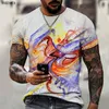 Мужские футболки ретро нарисованные нарисованные 3D-печать Harajuku Street Sports Fashion Fashion Fasual Basketball футболка лето 5xl 5xl