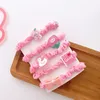 5 Pcs Neue Koreanische Süße Mädchen Einfache Nette Blume Tier Stoff Dünndarm Haar Ring Mode kinder Haar Zubehör