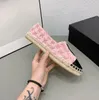 Luxurys Casual Schuhe Frauen Espadrilles Sommer Damen Flache Strand Halbe Hausschuhe Mode Frau Faulenzer Fischer Leinwand Schuh mit Box Größe