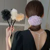 Mujeres elegantes flores moño Maruko peinados hacer herramientas largas dulce diadema diademas moda accesorios para el cabello