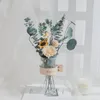 Couronnes De Fleurs Décoratives Feuille D'eucalyptus Fleur Séchée Naturel Vrai Bouquet Matériel De Bricolage Salon Décoration Ins Maison Fête De Mariage De