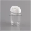 30ml garrafa desinfetante de mão pet plástico meia tampa redonda crianças transportar desinfetante entrega gota 2021 garrafas de embalagem escritório escola busine