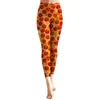 Kobiety legginsy Gourmet Pizza Printing Seksowne joga garnitur legginsy