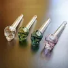 5,5 pollici di lunghezza Skull Face Pyrex Glass Oil Burner Tubi Colorati concentrati Nail Burning Jumbo Water Bubbler Pipe Spessi tubi di fumo trasparenti Ciotole di vetro all'ingrosso