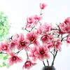 Ghirlande di fiori decorativi Grande magnolia artificiale in plastica Ramo di fiori finti Fleur Artificielle Flores Organizzare la tavola Matrimonio Decorazioni per la casa