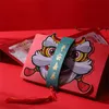 هدايا Wrap Lion Pattern Card Lucky Money Gifts Hongbao قابلة للطي Red Envelope Spring Festivalgift