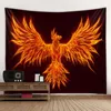 Tapestries Printing A Nimal Fire Phoenix Wall Hanging Bedroom Living Room Hall Mural Tapestry Home Decoration Art Fabric Background WallTape