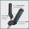 Frisörsalongvårdsstylingverktyg Produkter Epack Electric Comb Curling Iron Straightener Curler Men Combs Barber Frisör Rakborste D