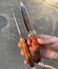 Bettas rechte vaste mesmes Vg10 Damascus Blade Wood met G10 handvat Tactische pocket Hunting Fishing EDC Survival Tool A4104