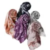 12 цветов модные галстук Dye Женщины шифоновые шарф шарф хиджаб шикарные элегантные мусульманские печатные турбанские платки.