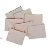 Sublimación Bolsas de cosméticos en blanco Cajas de lienzo con cremallera Cajas de lápiz para mujeres personalizadas Bolsa de maquillaje Moda bolsas bolsas ZZE13621