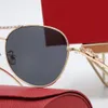 2022 Quality Metal Frame Men Lunettes de soleil Femmes conduisant Cool Aviation Fashion Star Sun Glasses Mâle Eyewear Femelle UV400 OCULOS 238M