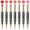 buxom lip gloss 2 in 1 Lip stick Lipliner Organizer Double Head Rotating Waterproof Professional 14 Colors Whole Makeup Beauty6365944