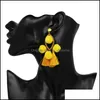 Dangle Chandelier Earrings Jewelry Wholesale Trendy Bohemian Tassel For Women Ethnic Colorf Pom Fringe Earring Brincos Drop Delivery 2021