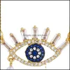 Collares colgantes colgantes joyas turcas collar de ojo malvado oro c￺bico Zirconia azul griego para mujeres moda moda 3502 Q2 Drop entrega 20