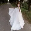 Свадебное платье 3D цветы V-образный вырезок A-Line Backless Bride Hown 2022