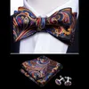 Boogbladen zelfband voor mannen zijden vlinder fashion gold paisley handky manchetknoop pak kraag afneembare stropdas barry.wanglh-1008bow