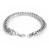 Link Chain Men's armbanden 10 mm breed rock trendy cadeau voor man roestvrijstalen armband hiphopboy sieraden trum22