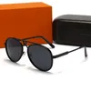 0948 1PCS Mode runde Sonnenbrille Brillen Sonnenbrillen Designer Marke Black Metal Rahmen dunkle 50 -mm