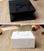 Sac cadeau en papier Kraft Simple de haute qualité, blanc et noir, boîte à bonbons avec poignée, emballage cadeau pour fête d'anniversaire et de mariage