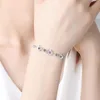 Lien Bracelets Chaîne En Argent Sterling 925 Rose Fleur De Cerisier Bracelet Zircone Bonne Chance Lié Pour Les Femmes Charme Bracelet Valentine Bijoux