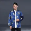 الملابس العرقية تانغ تانغ قميص الرجال الصينية التقليدية التقليدية ذات الأكمام الطويلة هانفو للملابس عيد ميلاد الحفلات الأثرياء الأثرياء