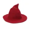 Halloween Witch Hats Diversified Along The Sheep Wool Cap Knitting Fisherman Hat Female Fashion Witch Pointed Basin Bucket FY4892