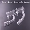 Smoking Accessories Glass Oil Nail Pipe 4mm Quartz Banger Nail 10mm 14mm 18mm Male Female 45 90 Degrees for Dab Rig Bong Bowl Pipes