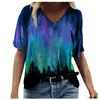 T-shirt femme été femmes impression 3D T-shirts paysage de montagne vêtements esthétiques manches courtes graphique Tee hauts 2022 femme Streetwear A40