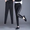 Casual Pants Women Side Stripe koronkowy harem szczupły damskie miękki sprężyna Sprężyna Sprężyna