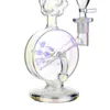 7-inch geplateerde helderglazen bong met 14 mm vrouwelijk gewricht en diffuse downstem-percolator