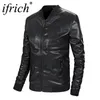 Homens Faux Faux Homens Jaqueta De Couro Primavera Autumnt Motorcycle Jackets Masculino 2022 Marca Casacos Casuais Mens Roupas Casaco Masculino