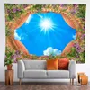 Scenic Waterfall Tapestry Bohemia Decoration Photo Room Wall Rugs Living Canvas Hanging Tapiz J220804