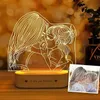 Drop Custom 3D Lamp DIY Po Text Personalized Bedroom Led Night Light for Christmas Valentines Day Holiday Gift 220623