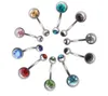 Farben Bauchnabelpiercing, chirurgischer Stahl, hypoallergen, blei- und nickelfrei, 14 Gauge, Nabelpiercing, Körperschmuck