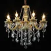 Europeiska vardagsrumskronor Creative Bedroom Study Crystal Restaurant Lamp Hotel Duplex Building Project Lights LED ZG8529#