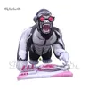 Staże koncertowe Dekoracyjne Nadmuchiwane Cartoon DJ Gorilla z Headphone Spersonalizowane Maskan do zwierząt Dekoracji Karnawałowej Dekoracji