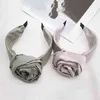 Vintage Bohemian Rose Flower Satin Haarband Stirnband Kopfbedeckung Haarschmuck AA220323