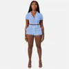 XS Wholesale Women Outfits Summer Tracksuits Short Sleeve Hooded Jacket+shorts Two Piece Sets Solid Jogger suits Matching Set 7244