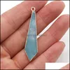 Charms jewelhings descobertas componentes de pedras de pedra gem natural amazonite para fazer brincos de colar de diy size 12x48