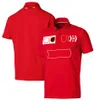 2022 T-shirt F1 Formula 1 T-shirt rosse della squadra Risvolto Polo a maniche corte Estate Casual F1 Tuta da corsa Stessi tifosi T-shirt Custom317j