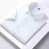 Men's Casual Shirts Men's Men's Short-Sleeved Shirt Business Attire Formal Wear Anti-Wrinkle Solid Color Stretch Non-Ironing